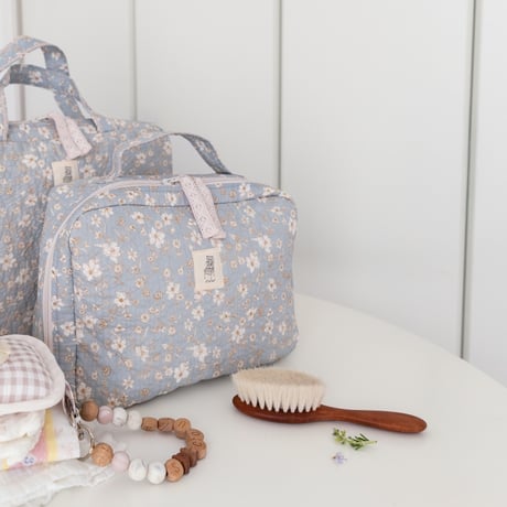 【即納】vanity case : clear sky flower