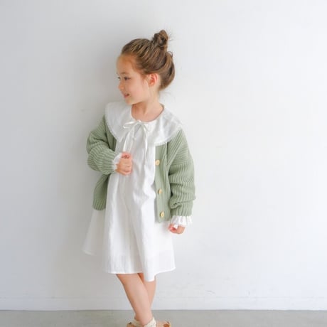 10-11 AW 〈09〉/ frilly collar onepiece : off-white