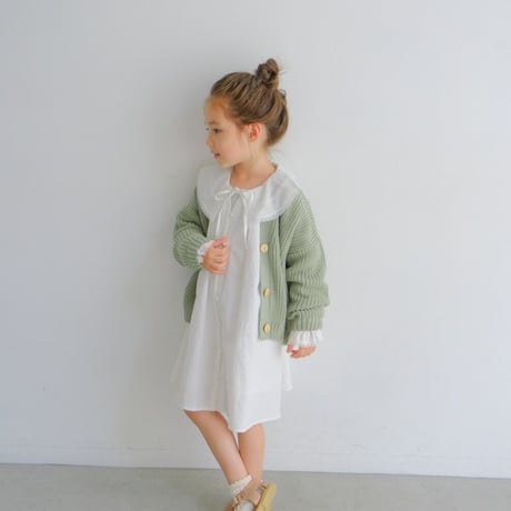 10-11 AW 〈09〉/ frilly collar onepiece : off-white
