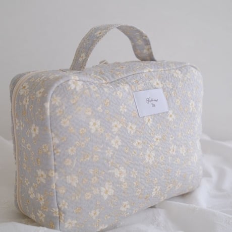 【即納】vanity case : clear sky flower