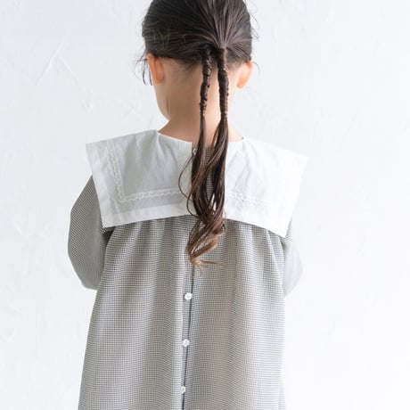 collar dress : gingham check