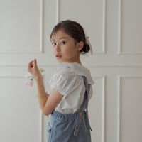 【order】frilly collar blouse :  dobby white