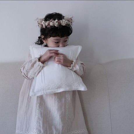 【del 4】× june littlecloset collaboration Night night cushion : white