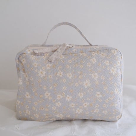 【即納】vanity case : clear sky flower
