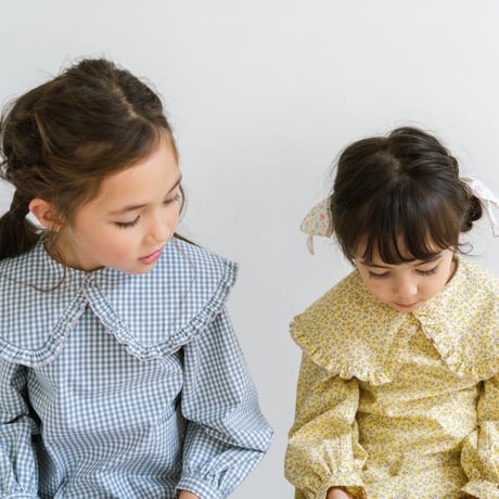 【即納】frill big collar dress ： charme citron yellow