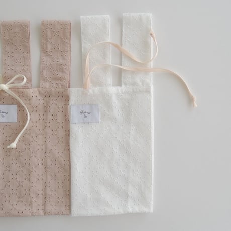 【即納】small sub bag : sky blue gingham check﻿ / lace﻿