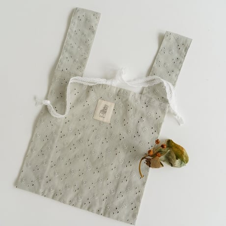 【即納】small sub bag : sky blue gingham check﻿ / lace﻿