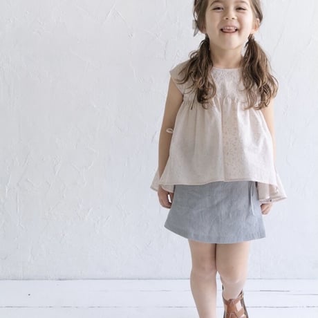 crepe blouse :  mist flower