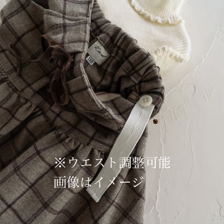 【order】gather skirt : blue gingham check