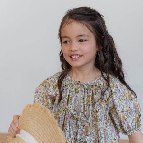 【 order】2way macaron blouse：miel flower