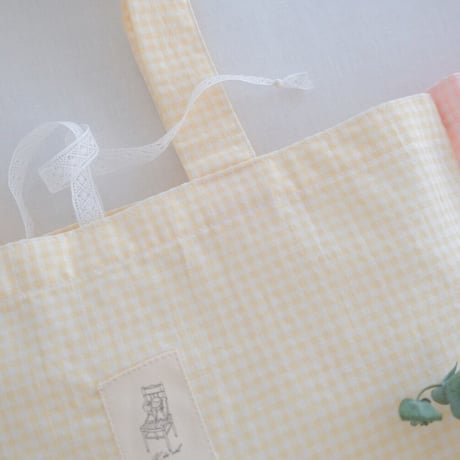 sub bag : lemon yellow gingham check