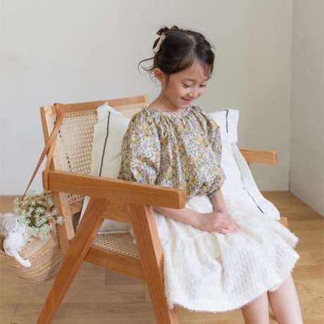 【 order】2way macaron blouse：miel flower