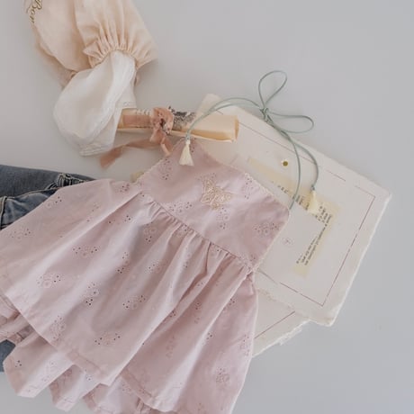 【即納】Papillon camisole : smoky pink
