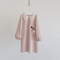 【order】lace collar dress : milk pink