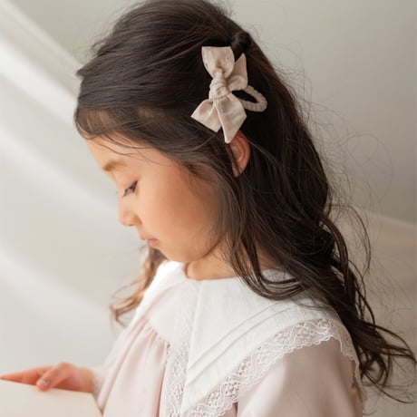 【order】big lace collar dress : milk pink