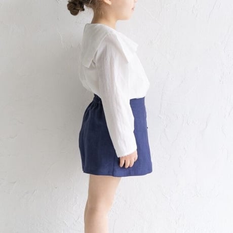 flare collar blouse : dobby white