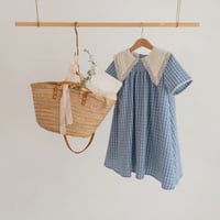 【即納】clara dress : blue gingham check