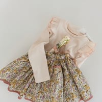 【即納】gather skirt ：miel flower