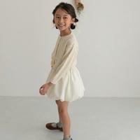 【order】 bubble skirt / cream blue dot