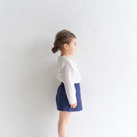 flare collar blouse : dobby white