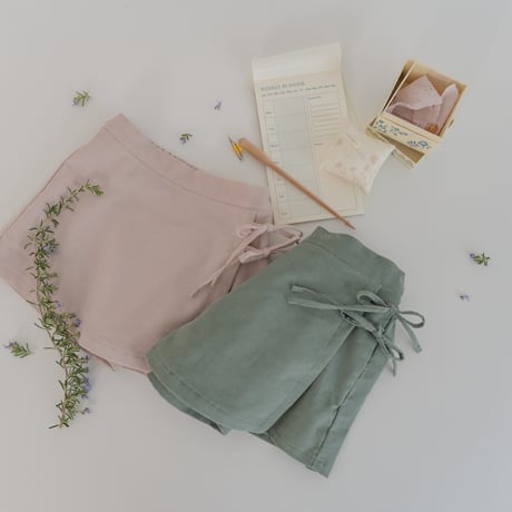 【即納】ruban short pants : cream mint