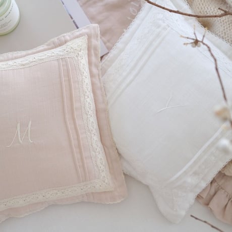 【del 4】× june littlecloset collaboration Night night cushion : white