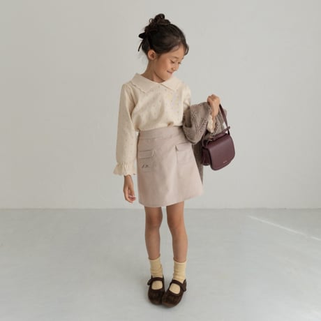 【order】 pocket skirt : cream pink