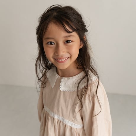 【即納】volume sleeve blouse : smoky pink