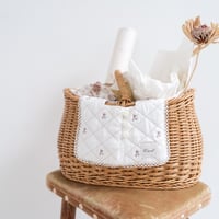 【order 】 cherry basket : toile de jouy basket