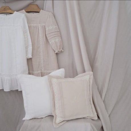 【del 4】× june littlecloset collaboration Night night cushion : white