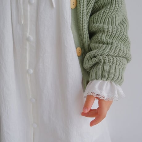 10-11 AW 〈09〉/ frilly collar onepiece : off-white