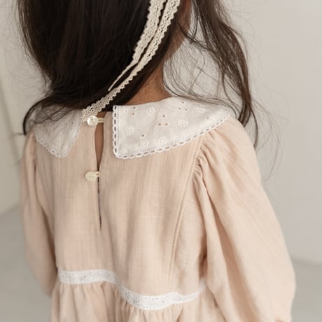 【即納】volume sleeve blouse : smoky pink