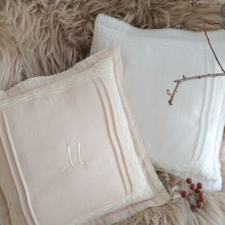 【del 4】× june littlecloset collaboration Night night cushion : white