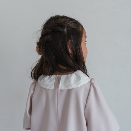 【order】lace collar dress : milk pink
