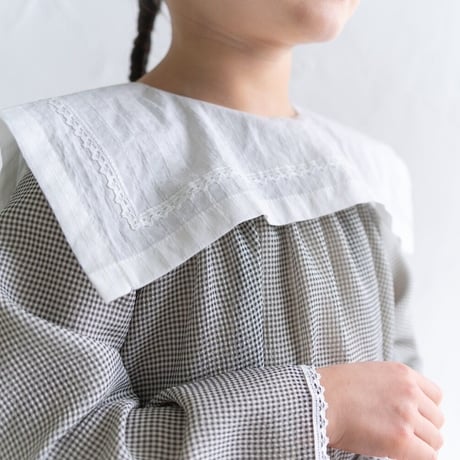 collar dress : gingham check