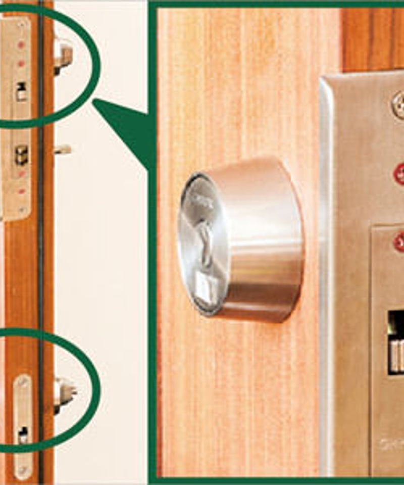 HORI LOCKS ツーロック上下セット シリンダー交換 鍵3本付 ※工賃別