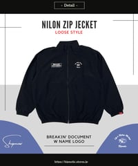 NYLON ZIP JECKET【BLACK】