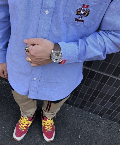 OX FORD EMBROIDERY  SHIRT  長袖
