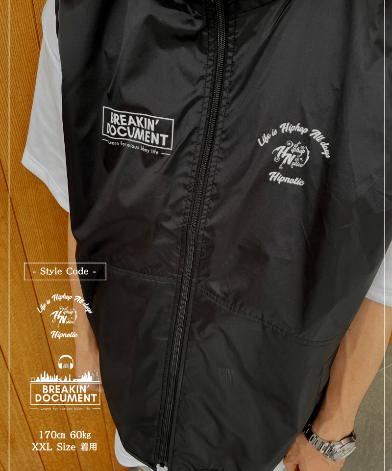 NYLON VEST / BREAKIN' DOCUMENT DOUBLE NAME | Hi