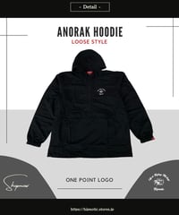 NYLON ANORAK HOODIE【BLACK】