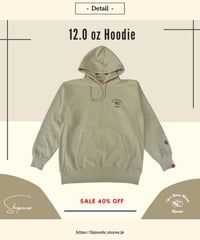 【BEIGE】One Point Botanical Hoodie