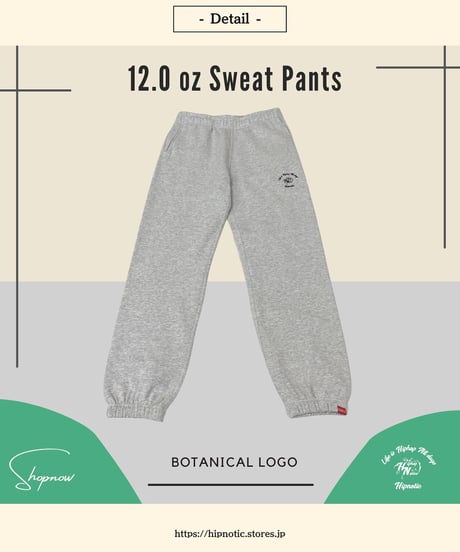 One Point Botanical Pants【ASH GREY】