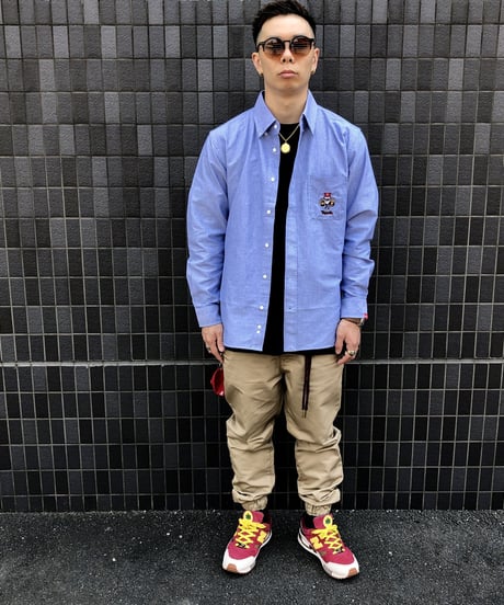 OX FORD EMBROIDERY  SHIRT  長袖