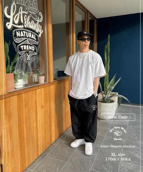 LOOSE STYLE NYLON PANTS【BLACK】