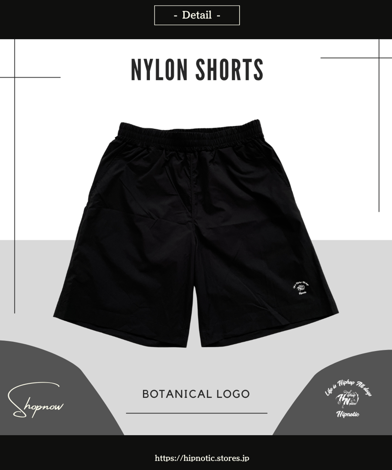 NYLON EASY SHORTS / BLACK | Hipnotic Wear NYLON EASY SHORTS / BLACK | Hipnotic Wear