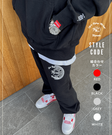 50% HARF MIX SWEAT PANTS【BLACK】