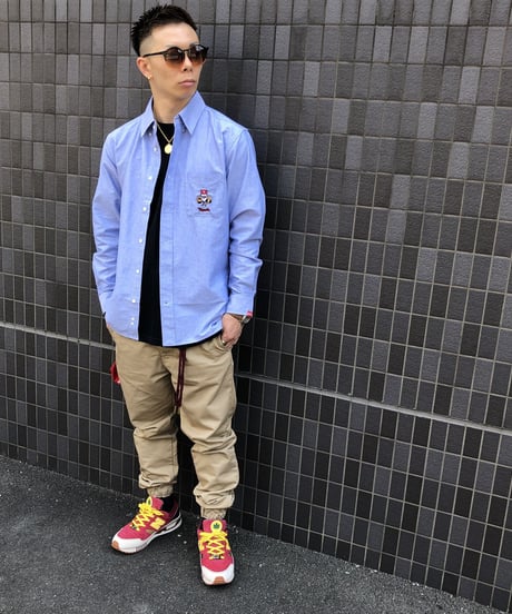 OX FORD EMBROIDERY  SHIRT  長袖