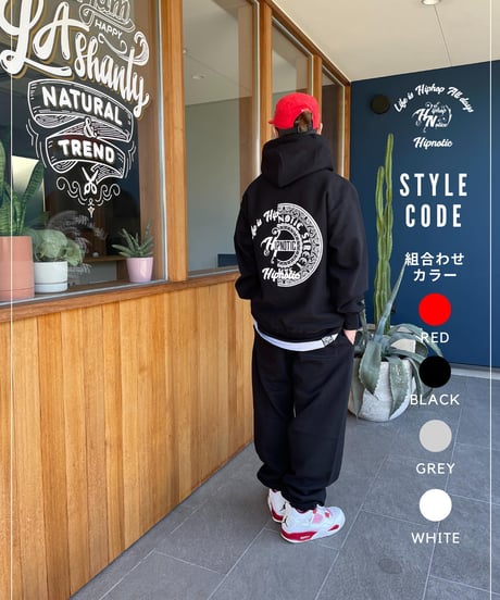 50% HARF MIX SWEAT PANTS【BLACK】