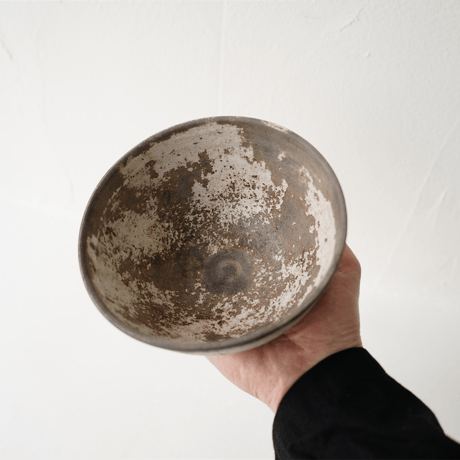 NO.6　芳賀稔　剥白5寸鉢　Φ15.5㎝