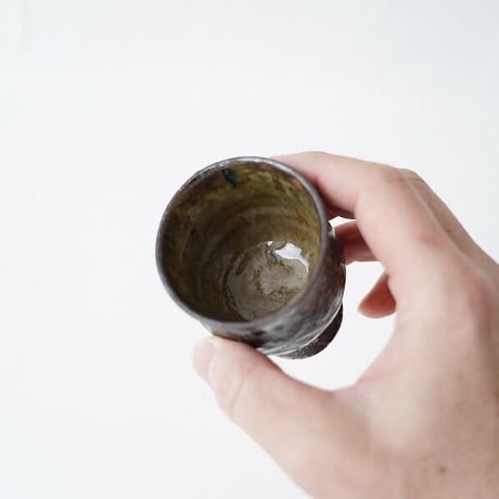 梅本尋司　NO.86　酒盃　屈輪文（高坏）